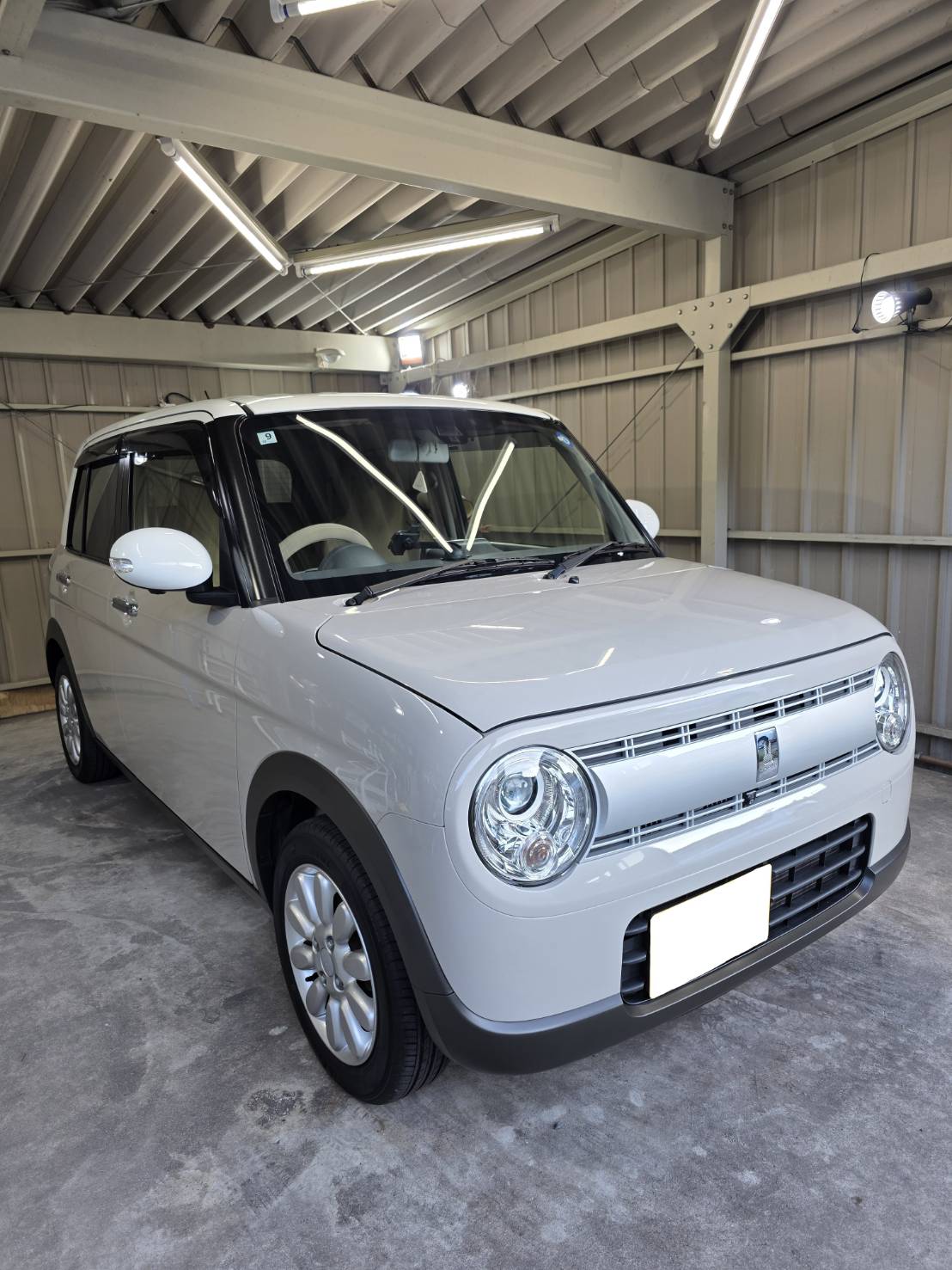 研磨とワンラップコートを施工したスズキ ラパン(広島県福山市)